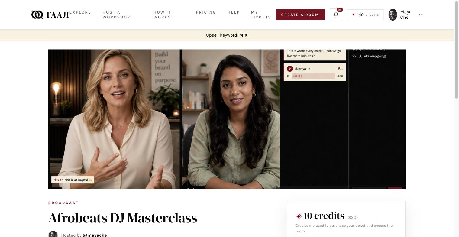 A public workshop page